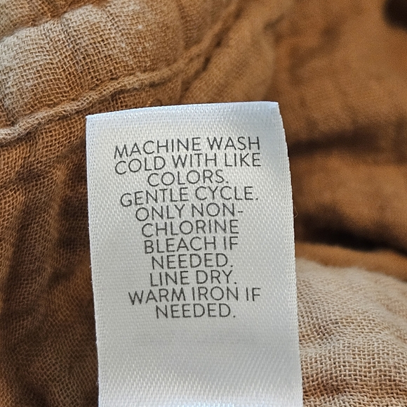 J.Jill Plus Ultrasoft-Gauze Cotton Tie-waist Cropped Pants In Vicuna Brown Sz 3X - Picture 13 of 14